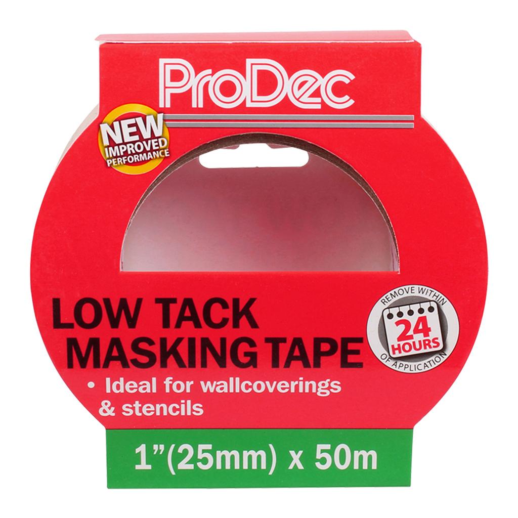 ProDec 1" x 50m General Purpose Low Tack Masking Tape