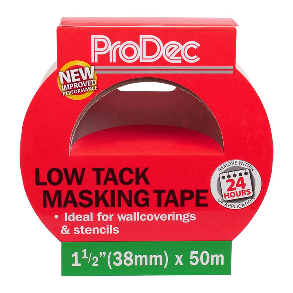 ProDec 1.5" x 50m General Purpose Low Tack Masking Tape