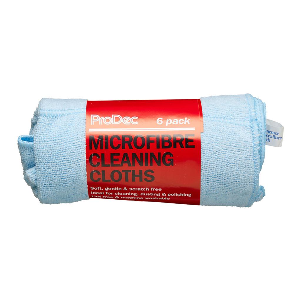 ProDec 6pk Microfibre Cleaning Cloths