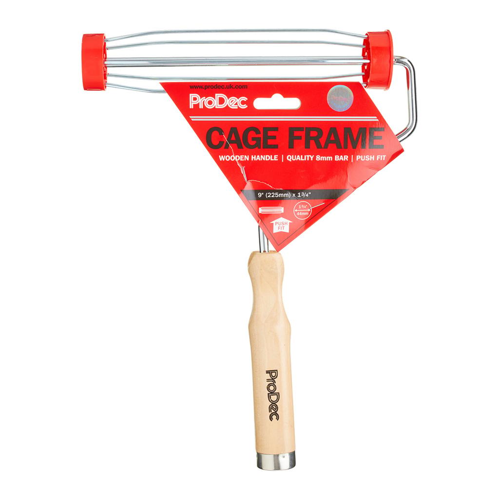 ProDec 9" x 1.75" Push Fit Wooden Handle Cage Frame
