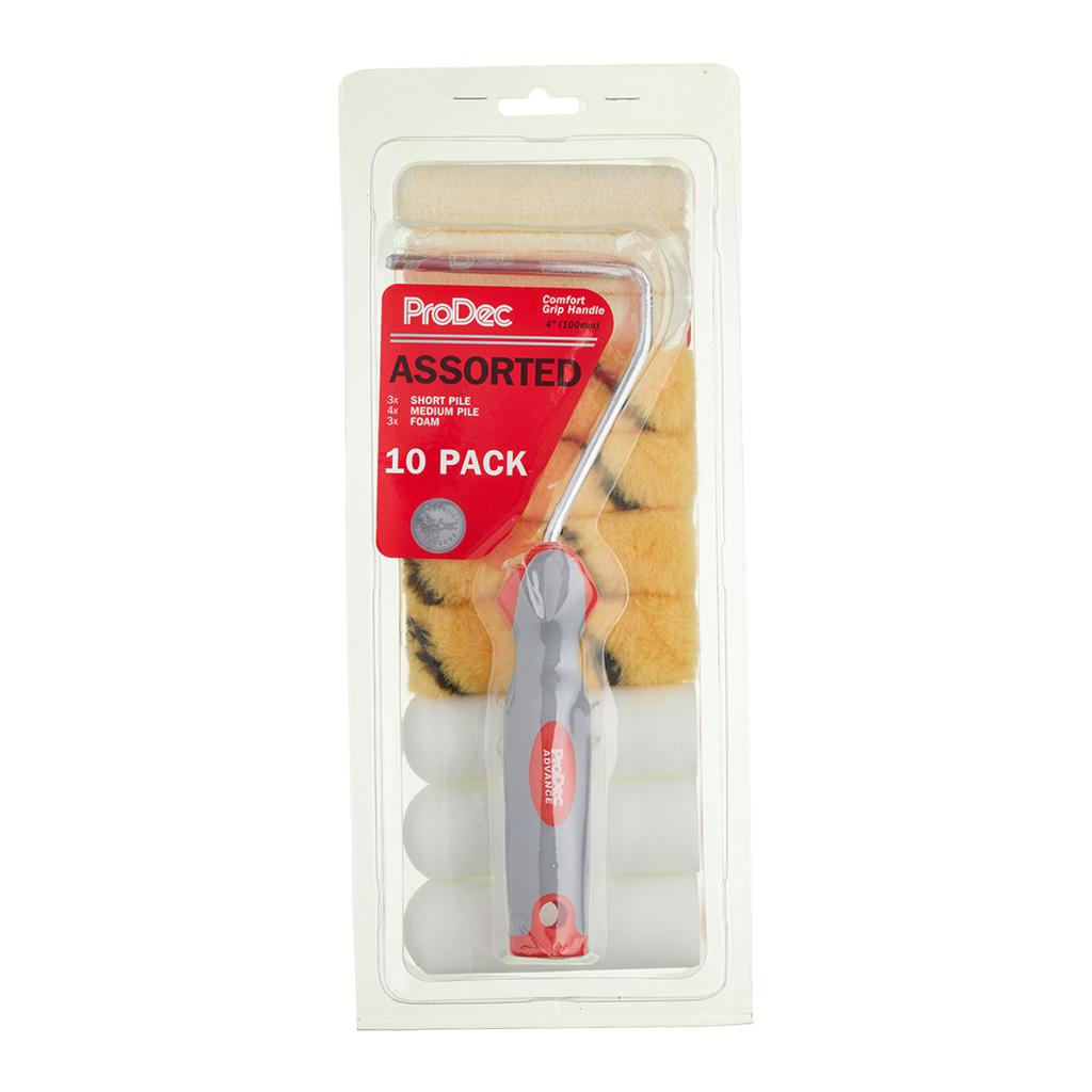 ProDec 10pk 4" Assorted Mini Roller & Frame Set