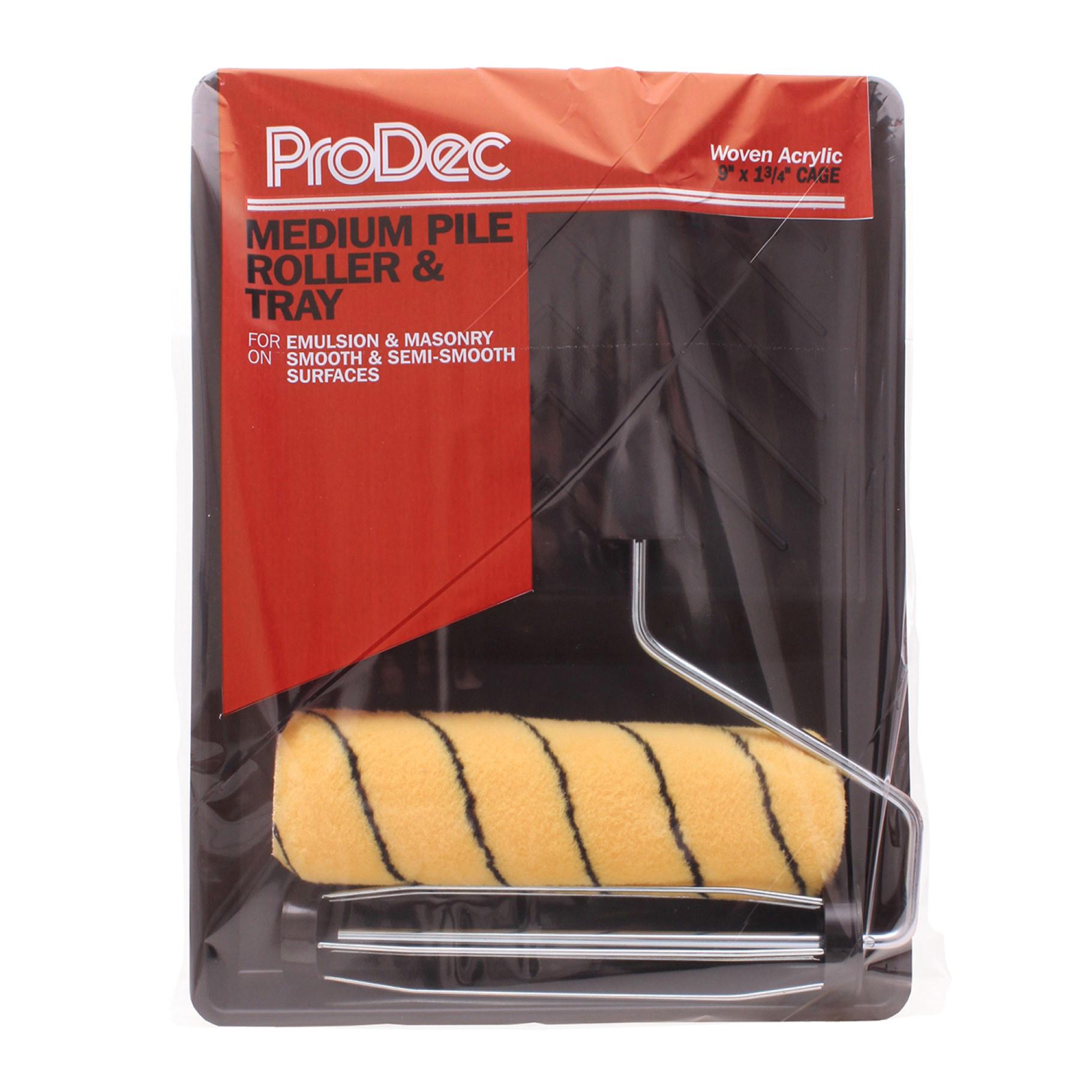 ProDec 9" x 1.75" Tiger Medium Pile Roller, Frame & Tray Kit - single sleeve