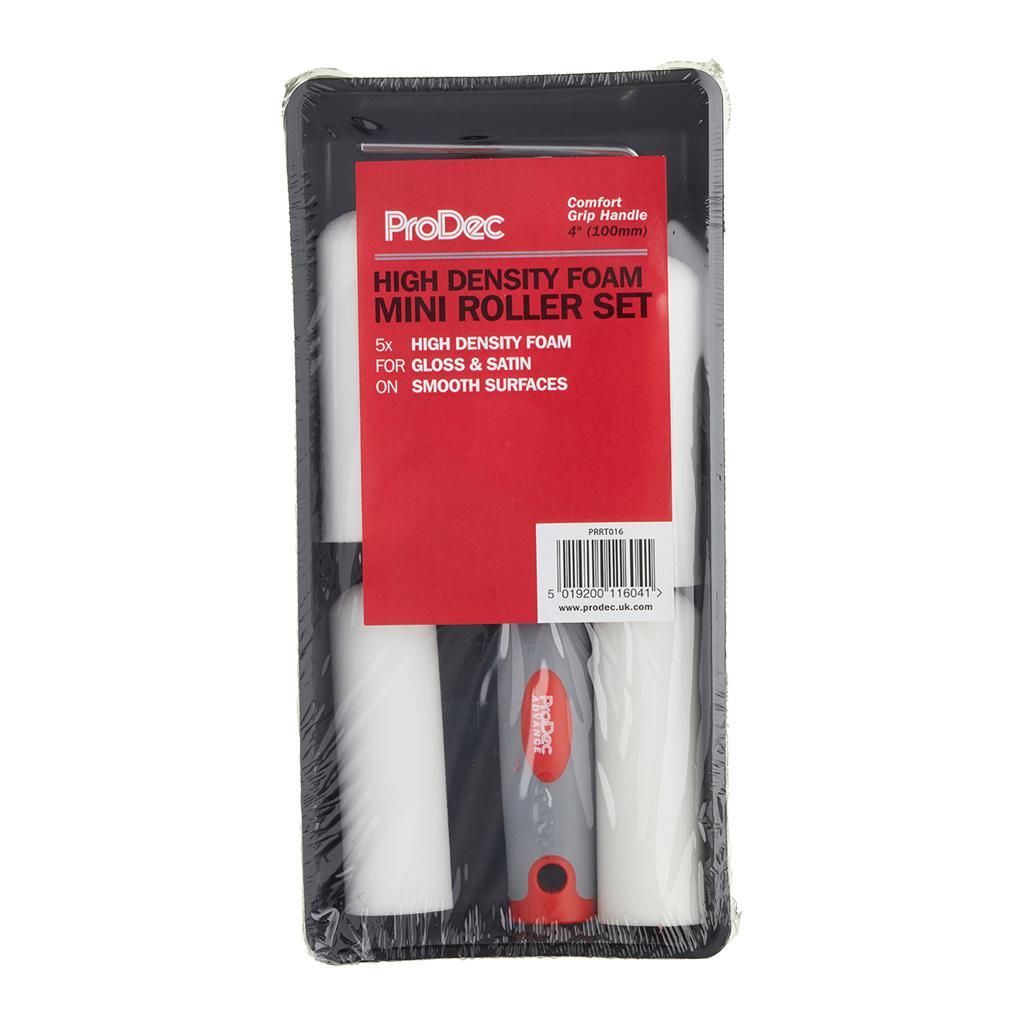 ProDec 5x 4" HD Foam Mini Roller, Frame & Tray Kit