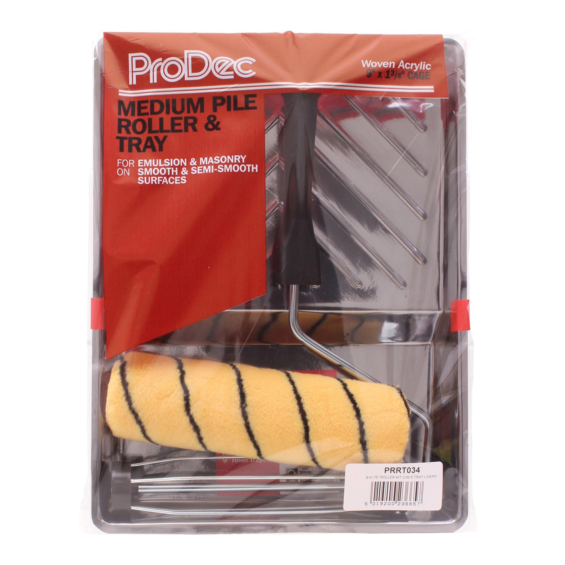 ProDec 9" x 1.75" Roller, Frame & Tray Kit c/w 5 Tray Liners