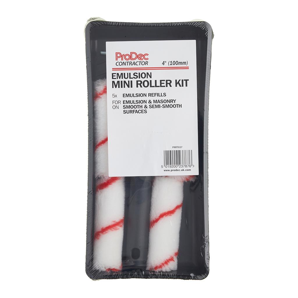 ProDec Contractor 5x 4" Emulsion Mini Roller, Frame & Tray Kit