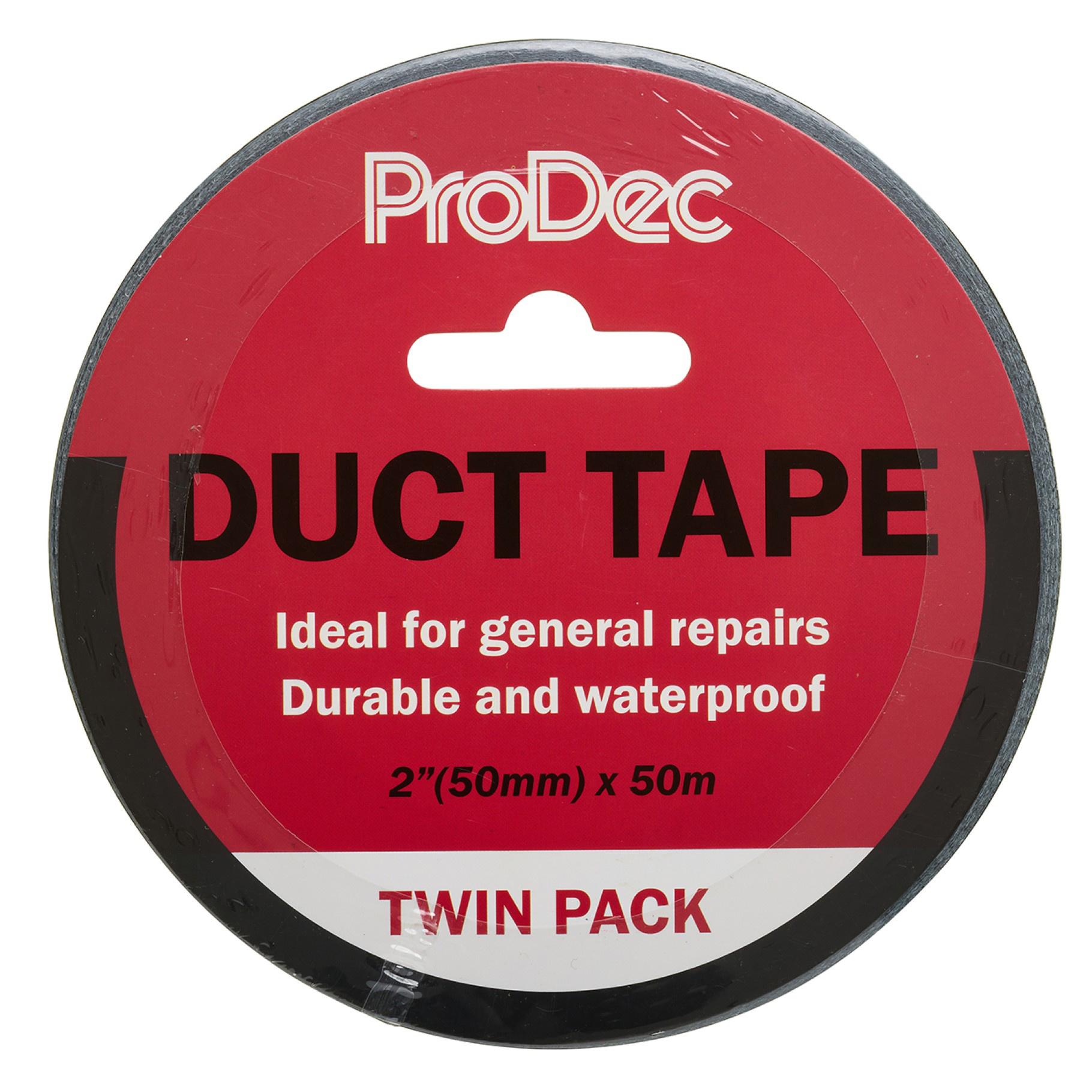 ProDec 2" Black Duct Tape - twin pack