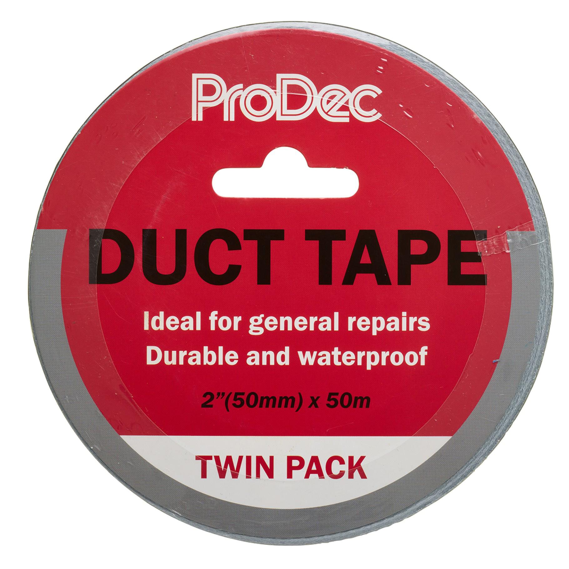 ProDec 2" Silver Duct Tape - twin pack