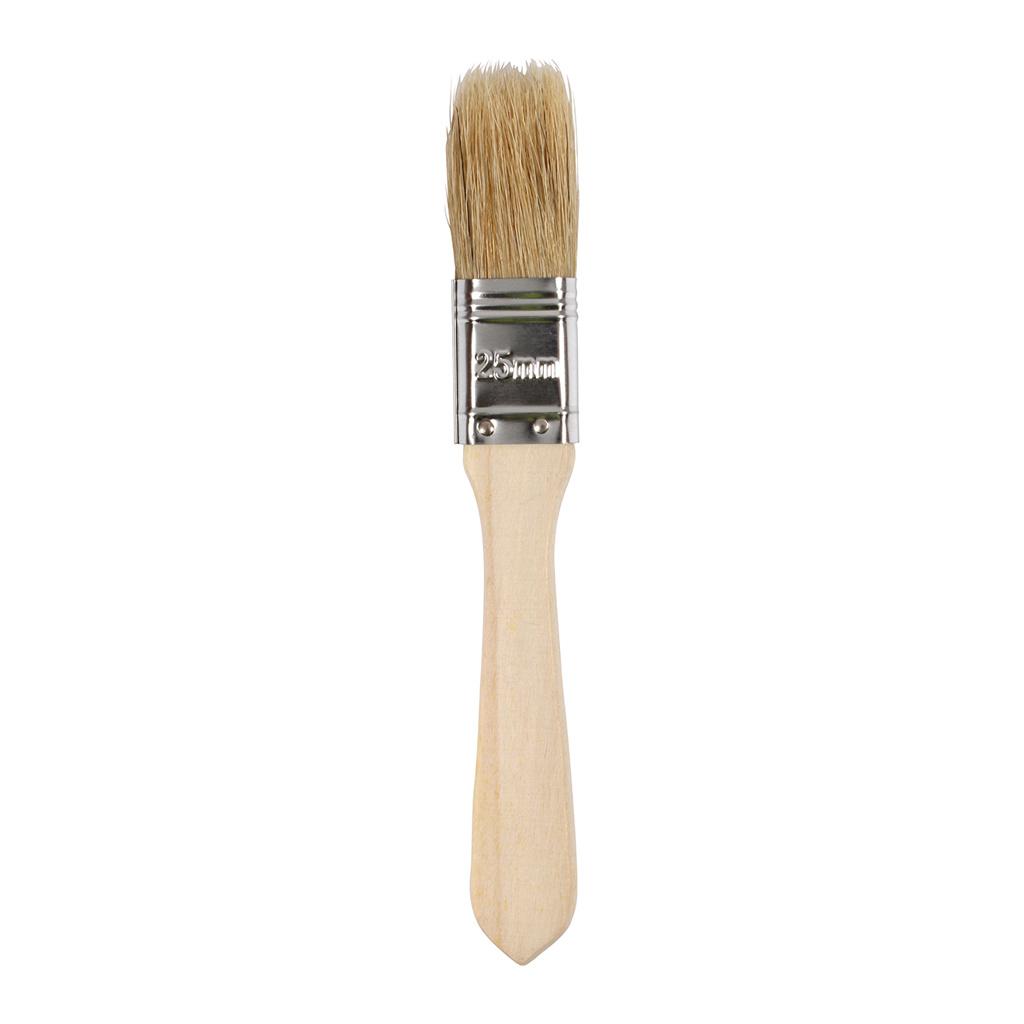 Unbranded 1" Wooden Handle White Bristle Laminating Brush