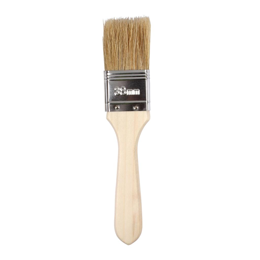 Unbranded 1.5" Wooden Handle White Bristle Laminating Brush