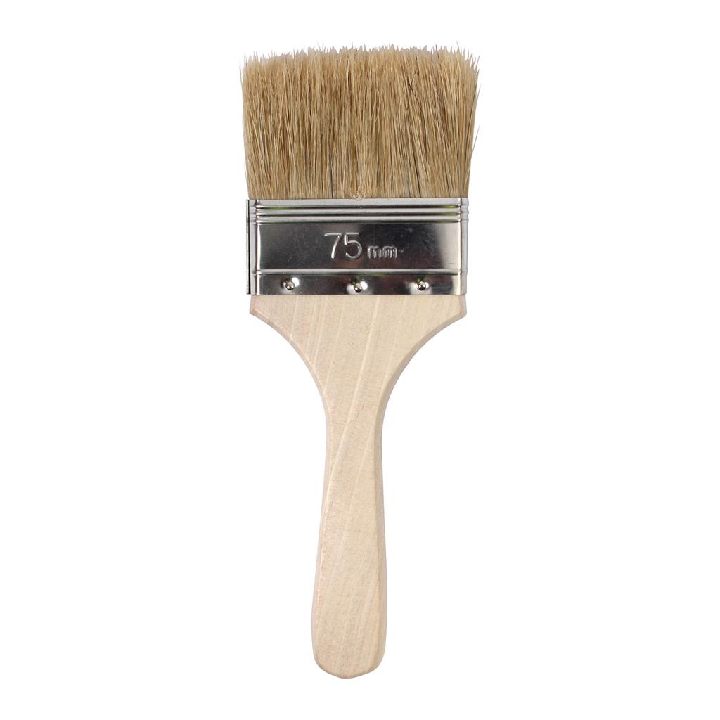 Unbranded 3" Wooden Handle White Bristle Laminating Brush