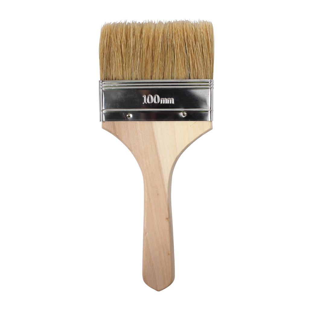 Unbranded 4" Wooden Handle White Bristle Laminating Brush