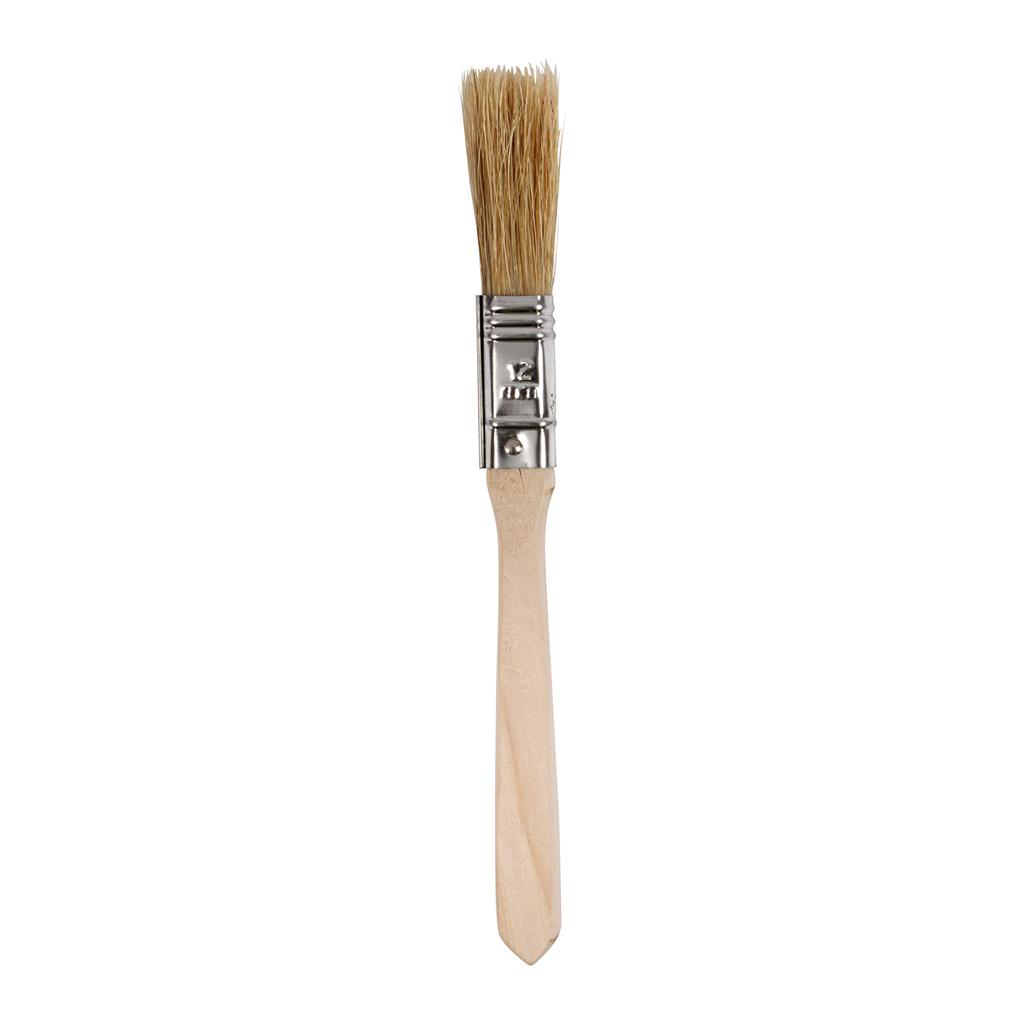 Unbranded 0.5" Wooden Handle White Bristle Laminating Brush