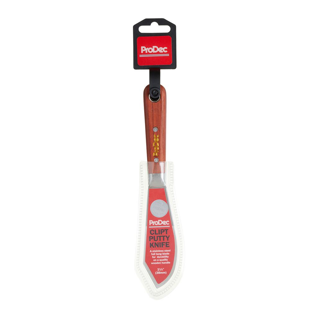 ProDec 1.5" Clipt Putty Knife With Rosewood Handle