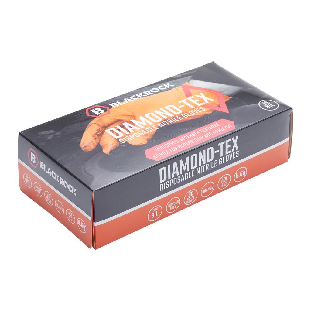 Blackrock Diamond-Tex Disposable Nitrile Gloves - Box 50