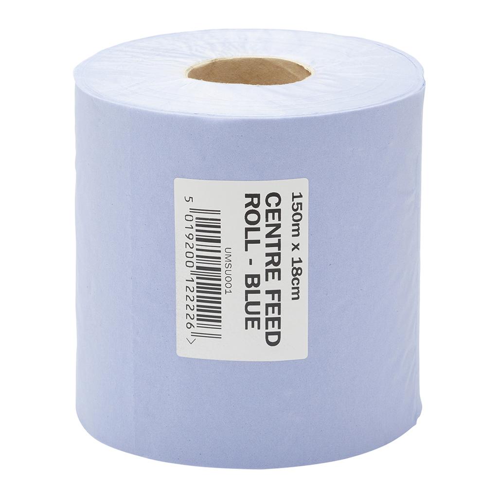 ProDec Roll Blue Centre Feed Towel 150m - individually barcoded