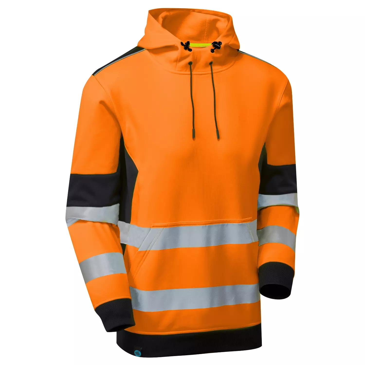 Supertouch System Hi-Vis Eco Insulated Orange/Navy Hoodie in Orange/Navy