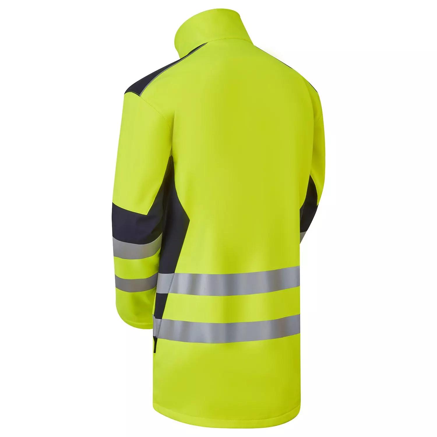 Supertouch HV System Eco 3-Layer Yellow Softshell Parka in Yellow/Navy