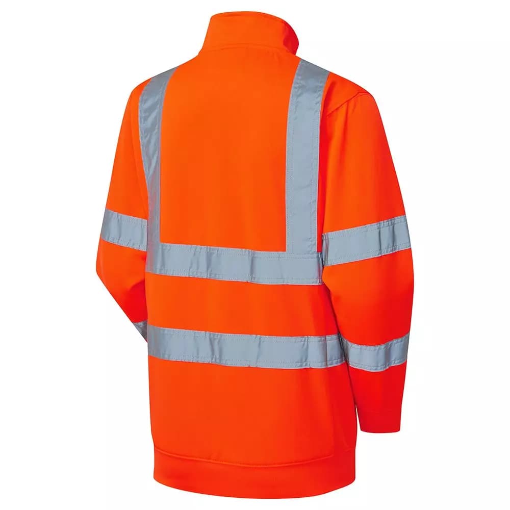 Supertouch Ladies Hi Vis Orange Eshaal Zipped Sweatshirt in Orange