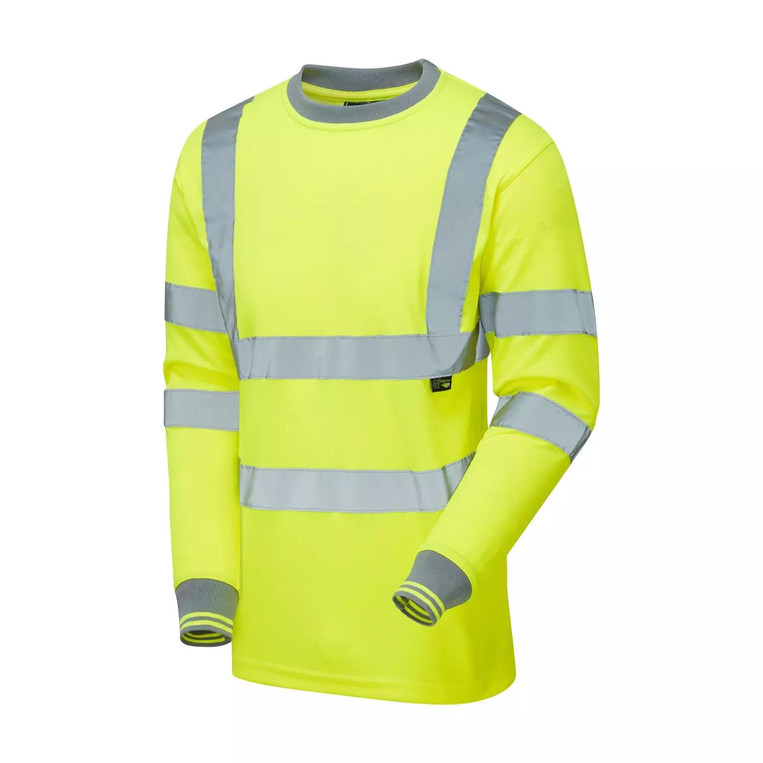 Supertouch HV Long Sleeve Bird Eye T-Shirt - Yellow