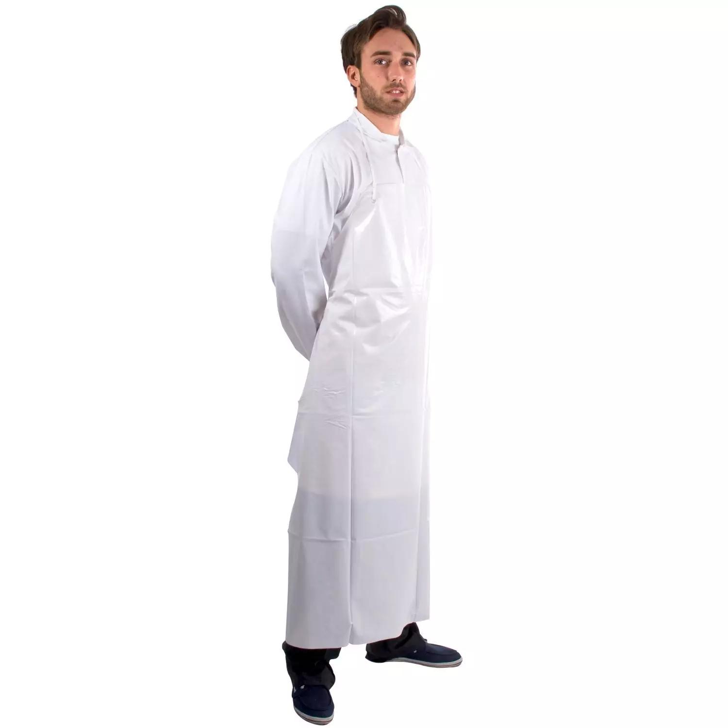 Supertouch PVC Aprons - White - 25 Pieces