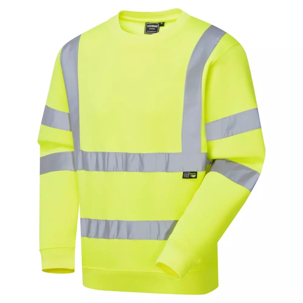 Supertouch Hi Vis Crew Neck Sweatshirt - Yellow