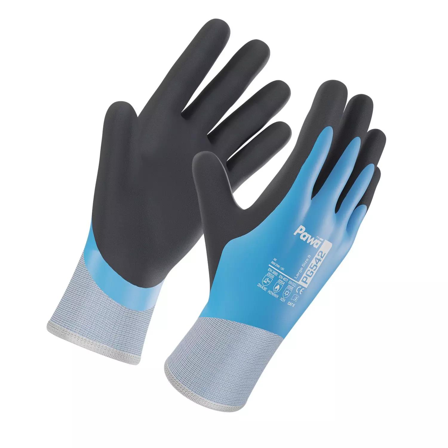 Supertouch Pawa PG542 Cut & Water-Resistant Thermal Gloves - Blue - 120 Pairs