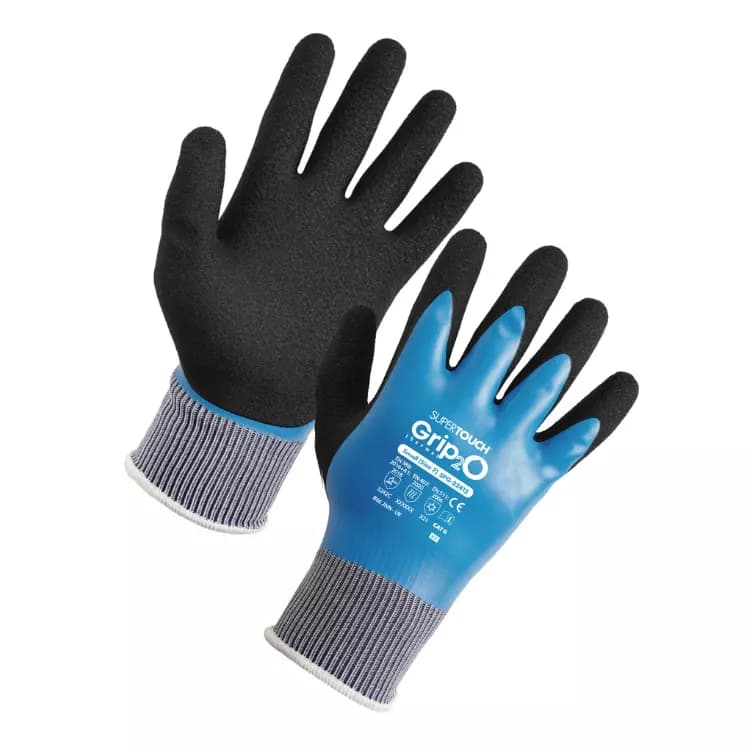 Supertouch Grip2-O Thermal Water & Cut Resistant Gloves - Blue - 120 Pairs