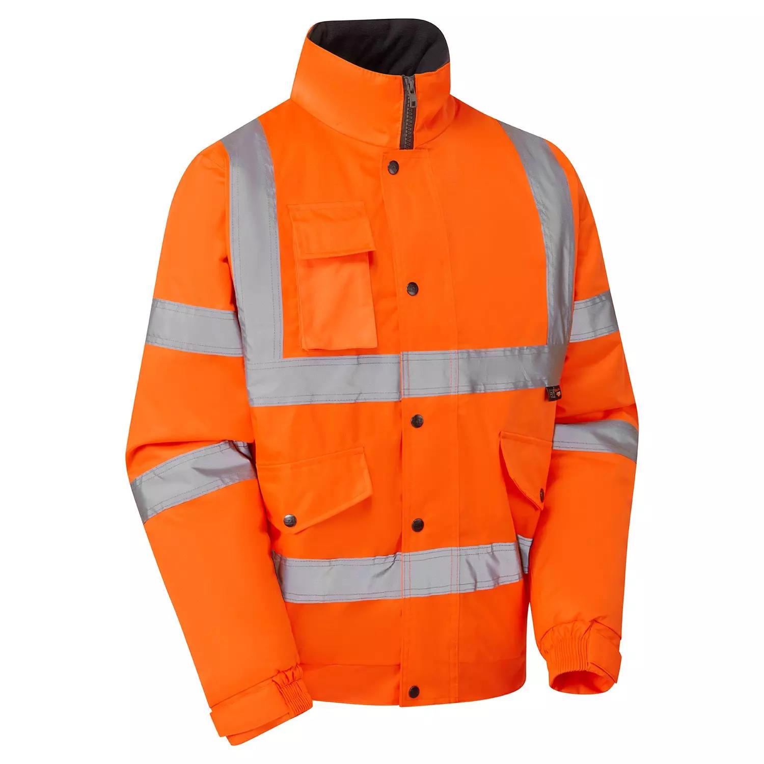 Supertouch Fleece Lined Bomber Jacket - Orange in Orange