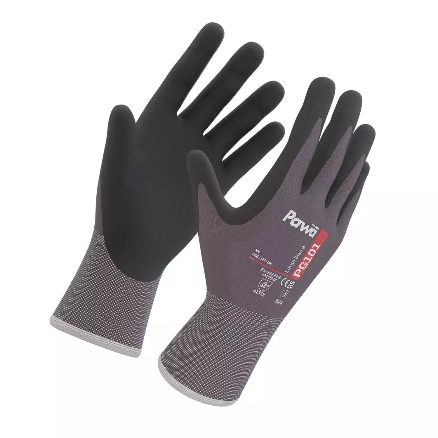 Supertouch Pawa PG101 Gloves - Grey/Black - Pack of 12