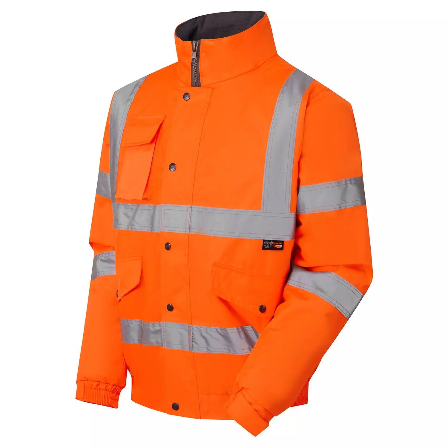Supertouch Fleece Lined Bomber Jacket - Orange