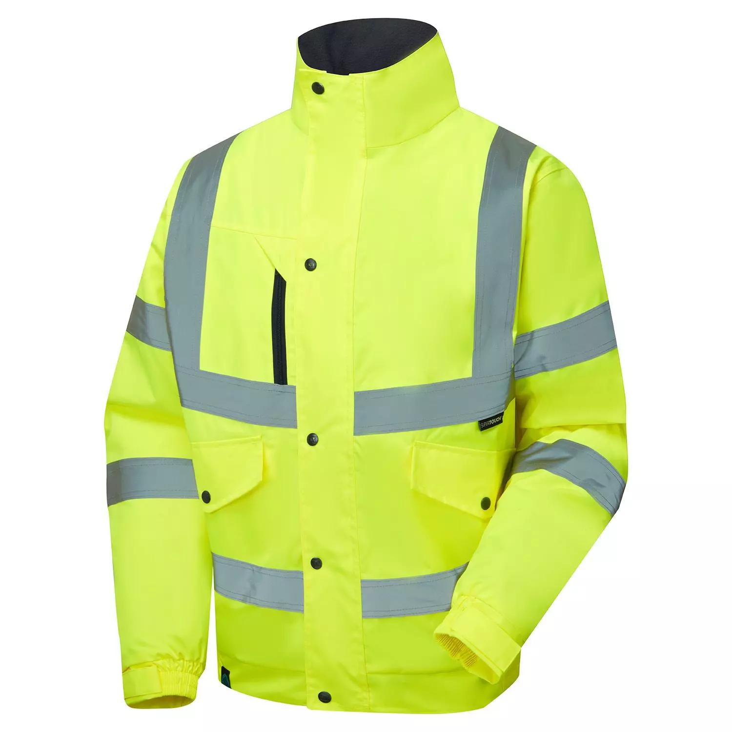 Supertouch Eco Hi Vis Yellow Bomber Jacket in Yellow