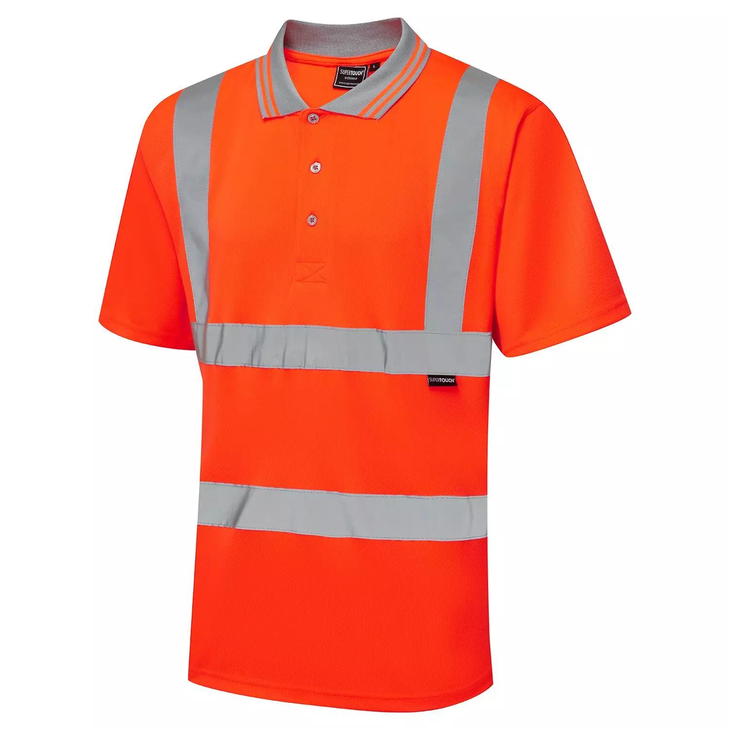 Supertouch Eco Hi Vis Orange Birdeye Polo Shirt