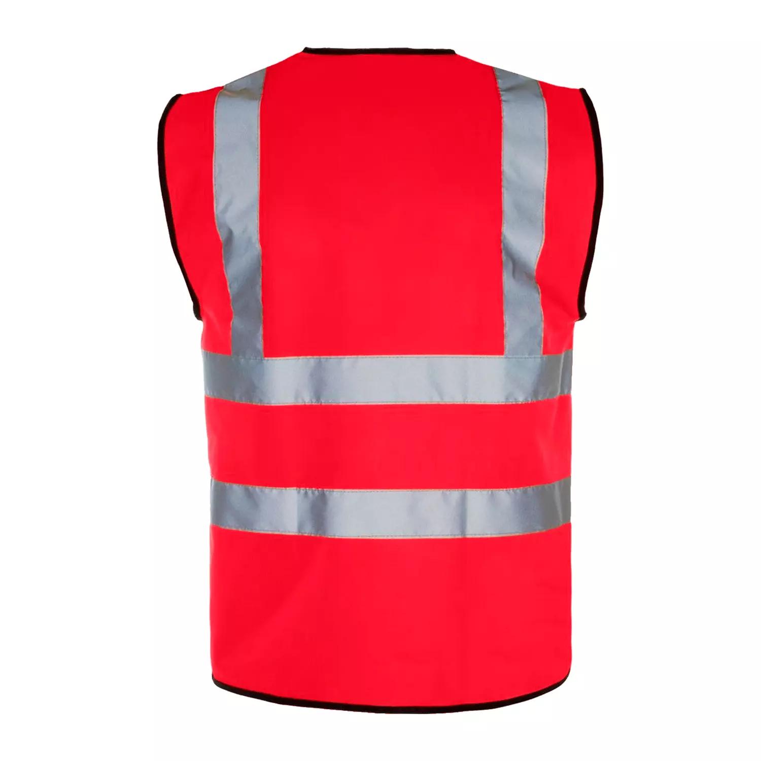 Supertouch Hi Vis Red Velcro Vest in Red