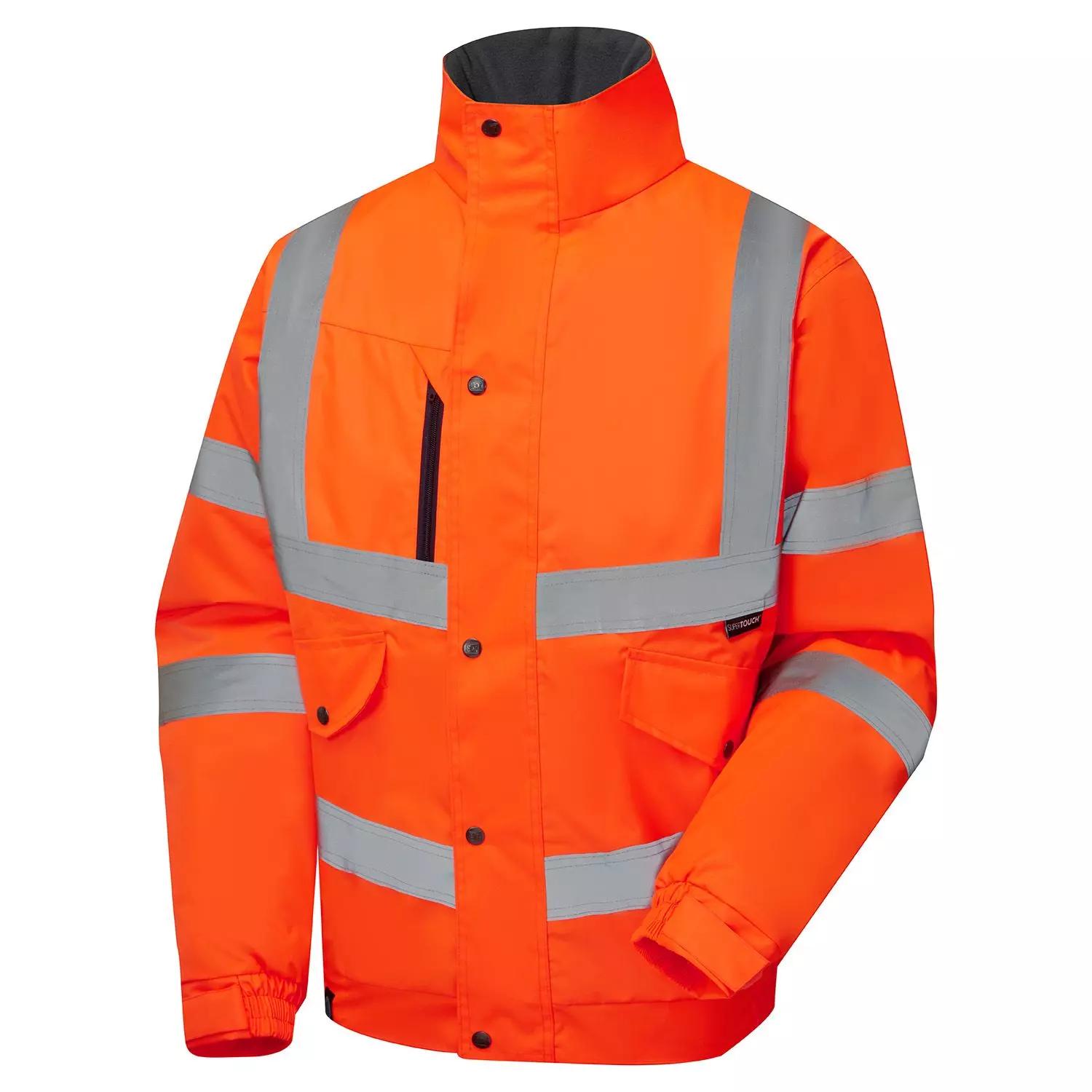 Supertouch Eco Hi Vis Orange Bomber Jacket in Orange