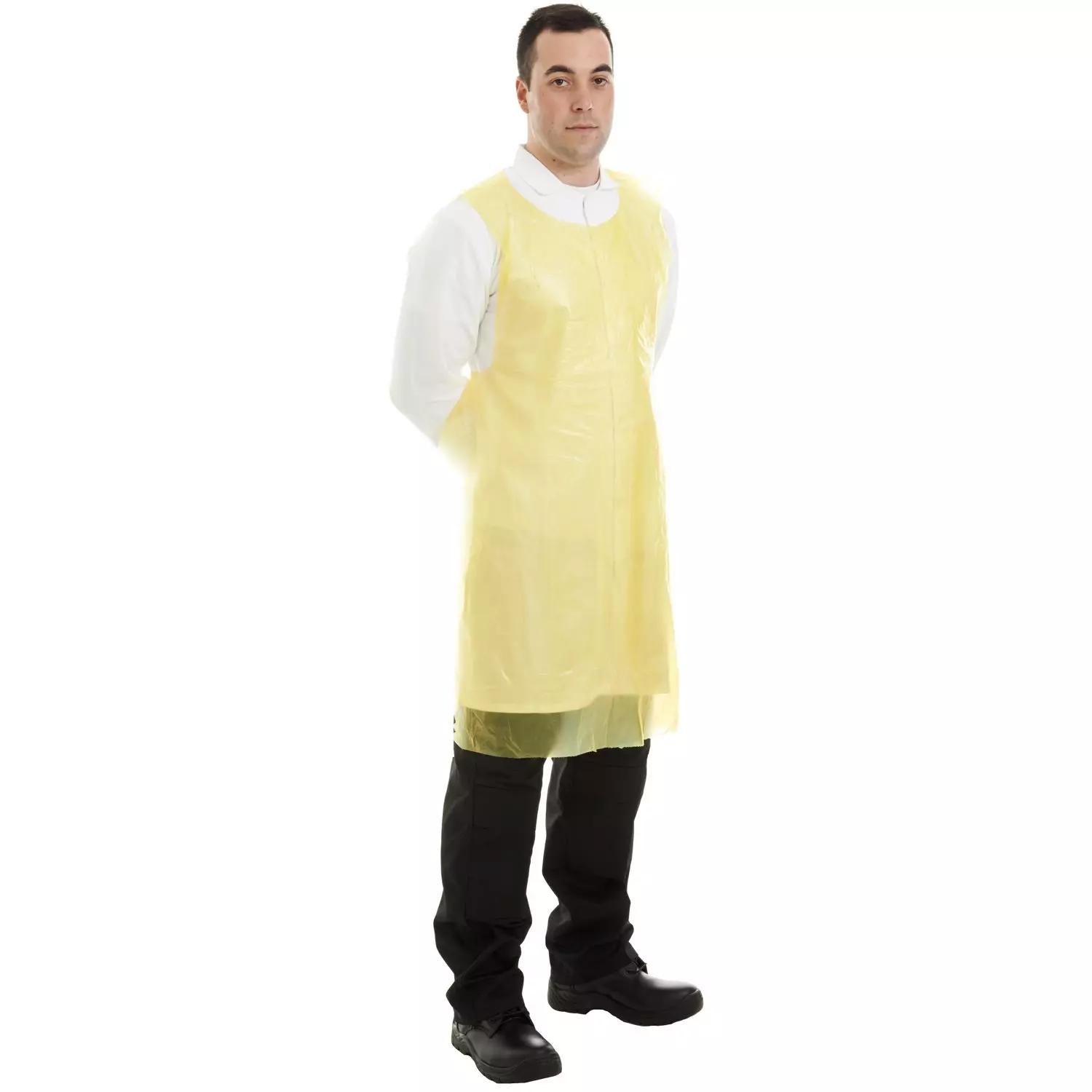 Supertouch PE Aprons - 20 Micron - Yellow - 1000 Pieces