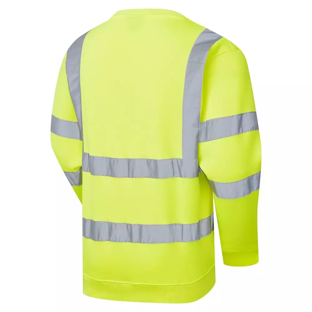Supertouch Hi Vis Crew Neck Sweatshirt - Yellow in Yellow