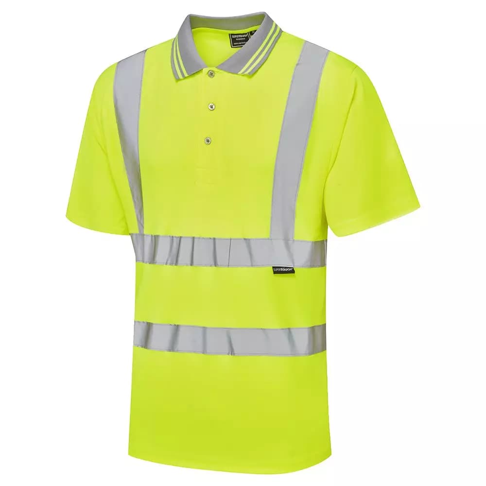 Supertouch Hi Vis Bird Eye Polo Shirt - Yellow in Yellow