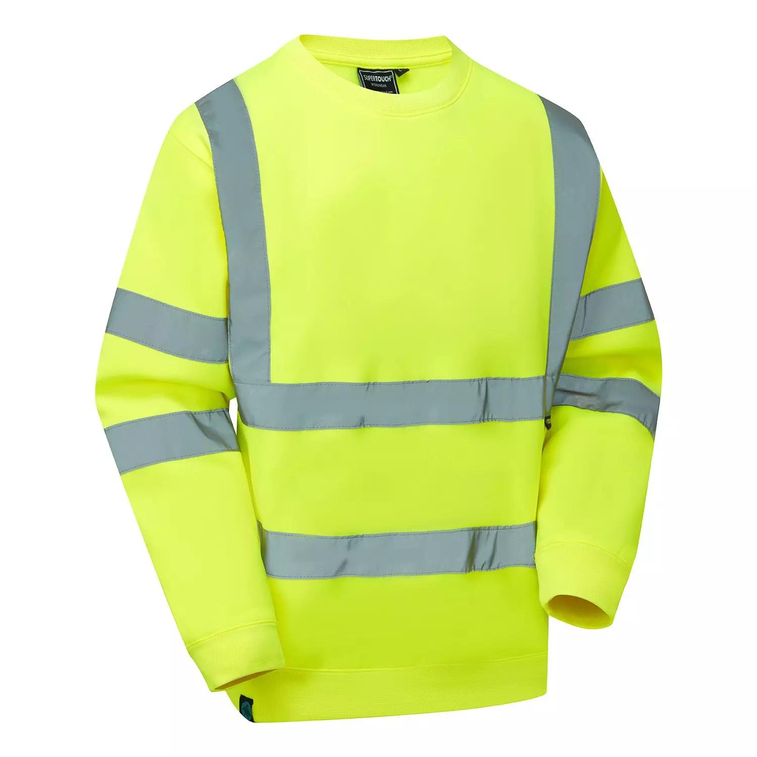 Supertouch Eco Hi Vis Yellow Sweatshirt