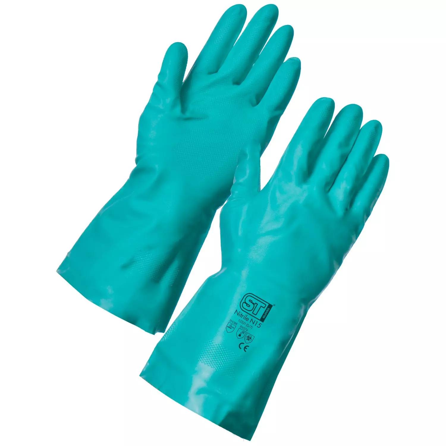 Supertouch Nitrile N15 - Green - 12 Pairs in Green