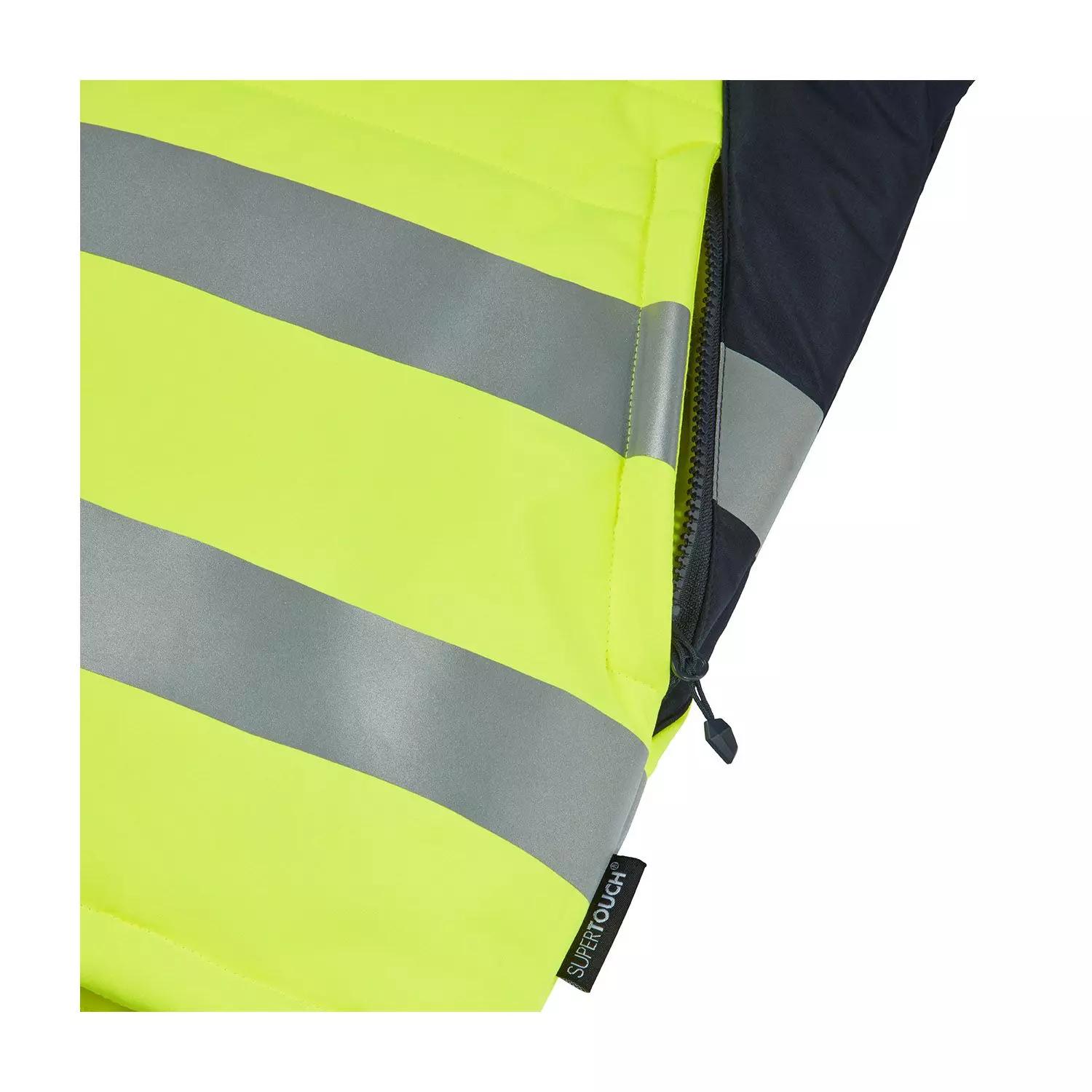 Supertouch HV System Eco Two Tone Yellow Thermal Baffle Jacket in Yellow/Navy