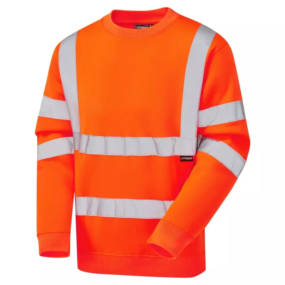Supertouch Hi Vis Crew Neck Sweatshirt - Orange