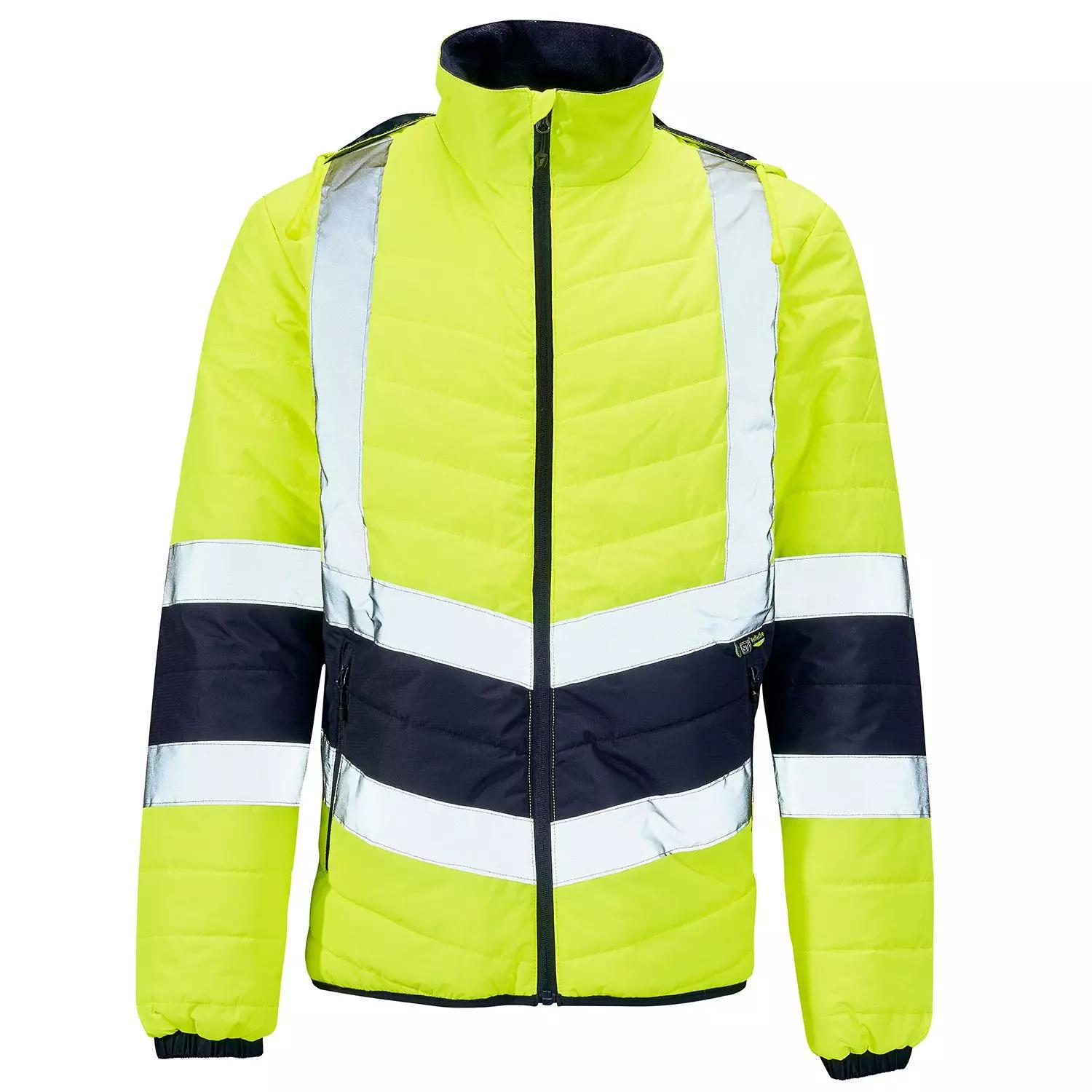 Supertouch Hi Vis Yellow 2 Tone Puffer Jacket in Yellow