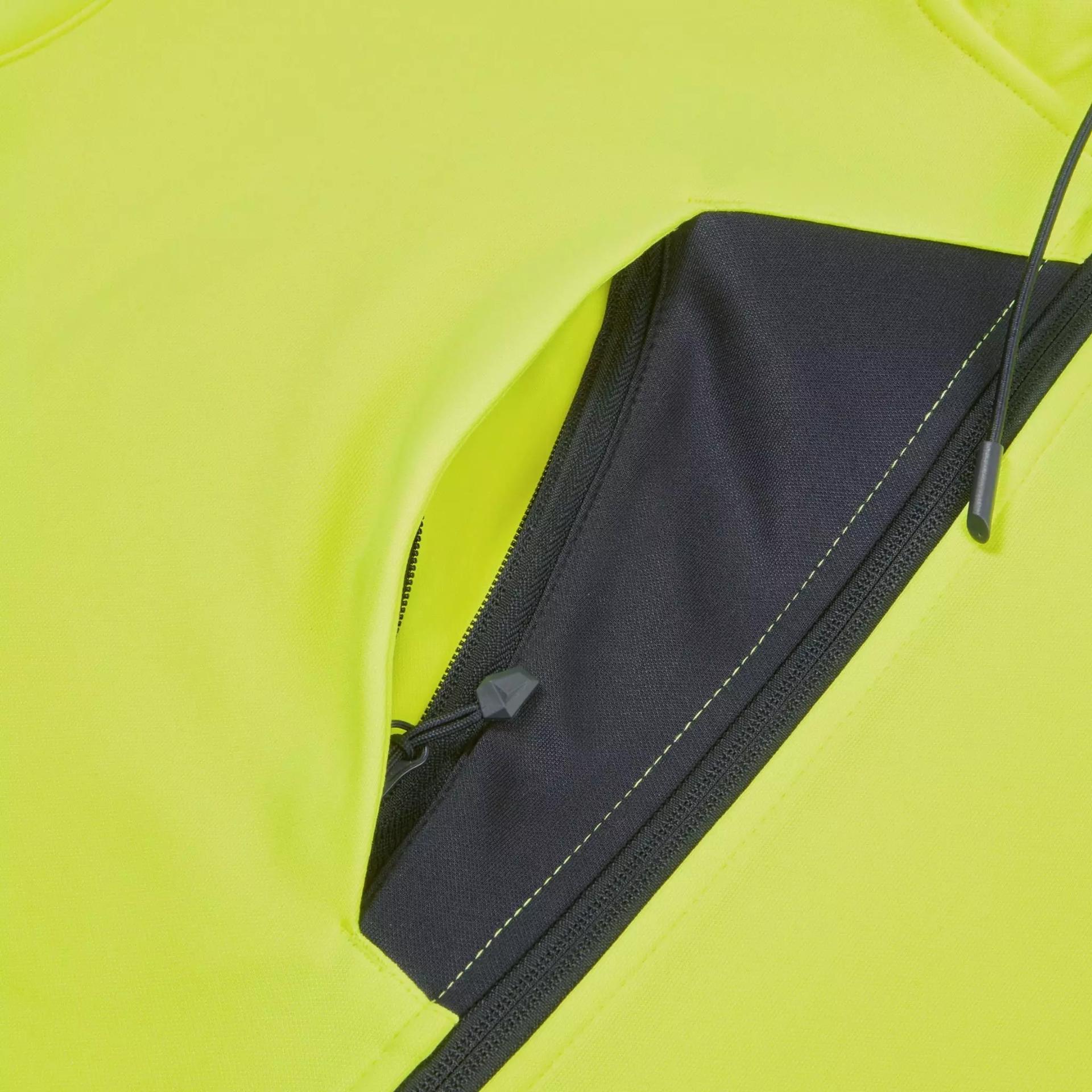 Supertouch System Hi-Vis Eco Zip Thru Yellow Hoodie in Yellow/Navy