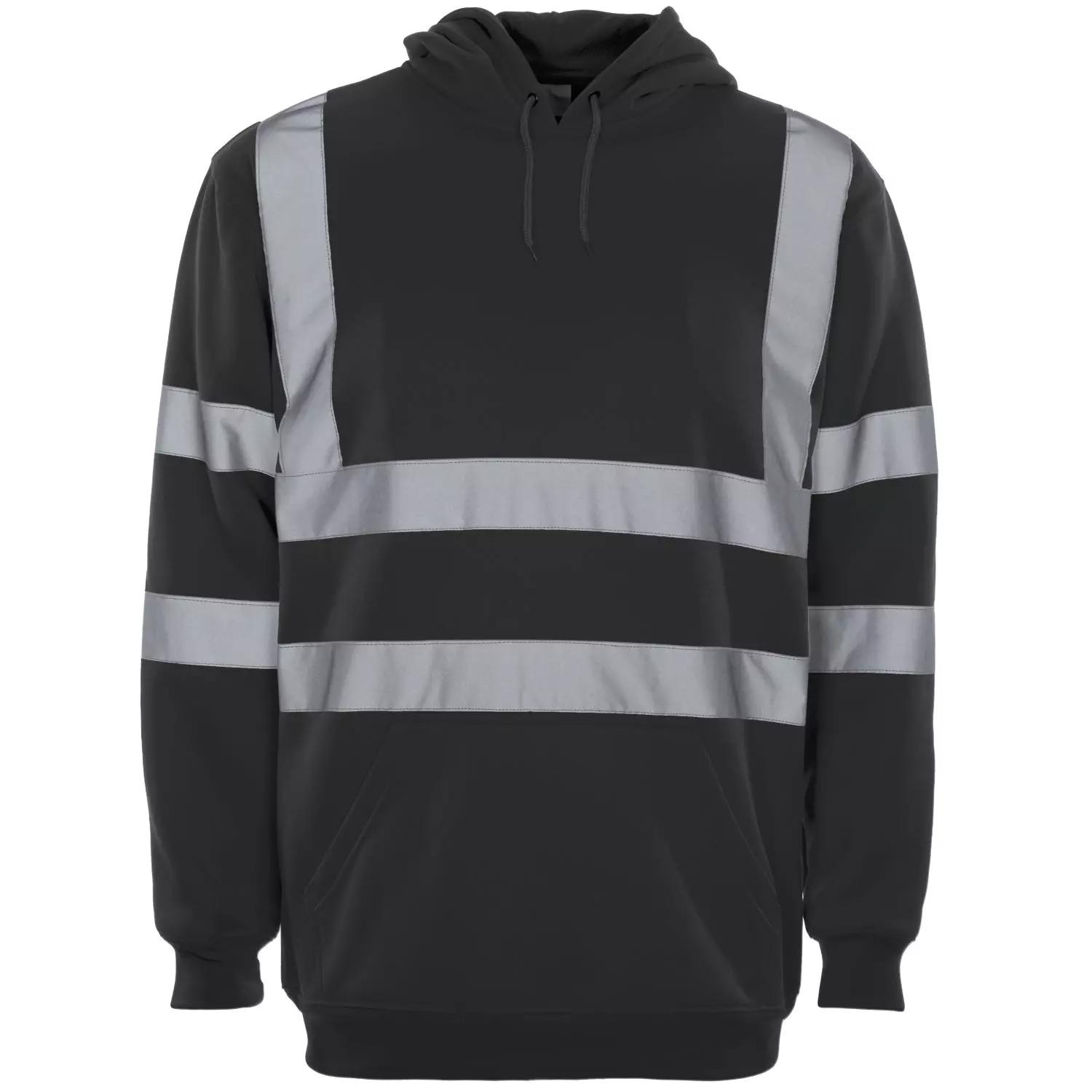Supertouch Hi Vis Hooded Sweatshirt - Black