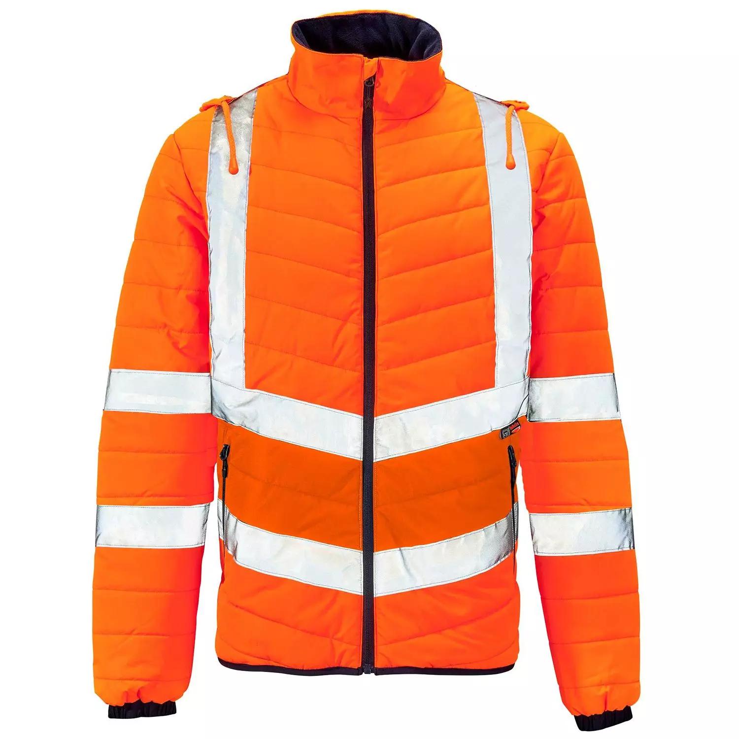 Supertouch Hi Vis Orange Puffer Jacket in Orange