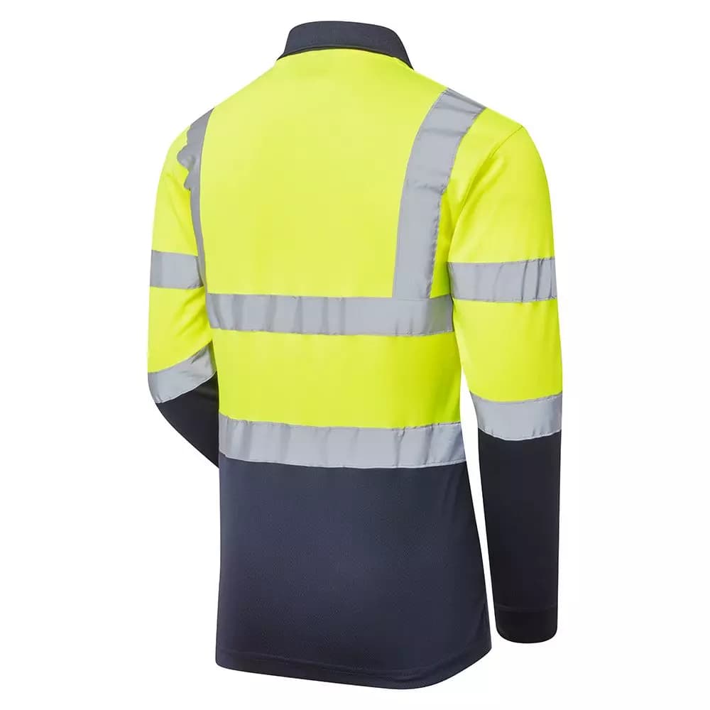 Supertouch Hi Vis 2 Tone Orange Softshell Jacket - Yellow/Navy in Yellow/Navy