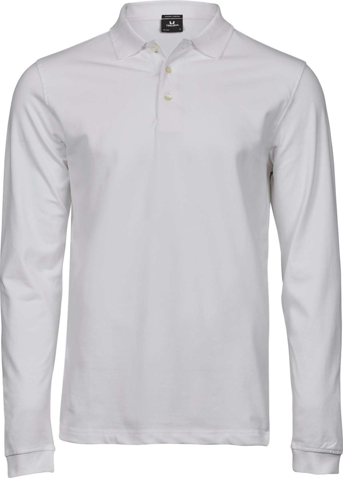 Tee Jays Tee Jays 1406 Luxury Stretch Long Sleeve Polo in White