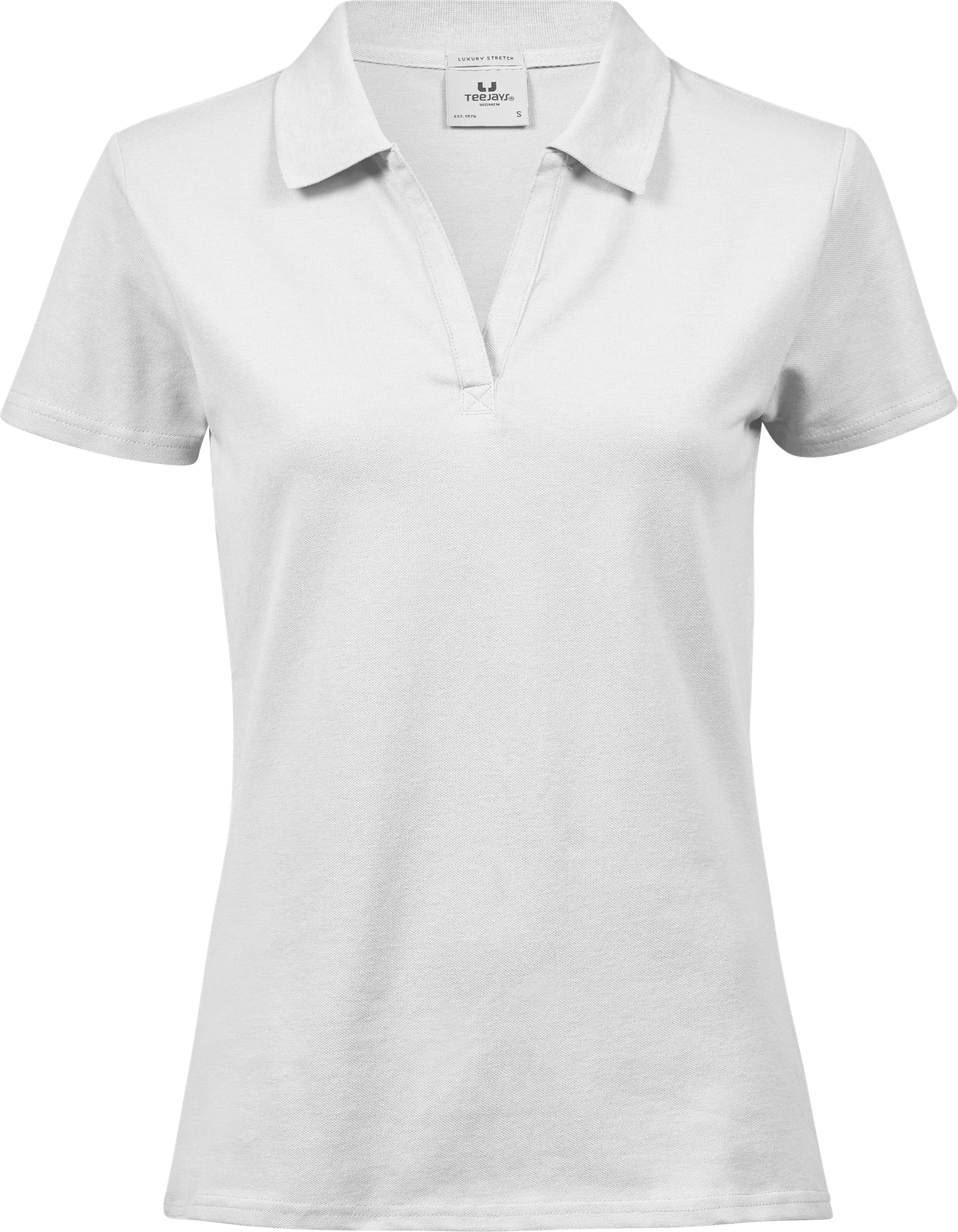 Tee Jays Tee Jays 1409 Women's Luxury Stretch V-Neck Polo in White