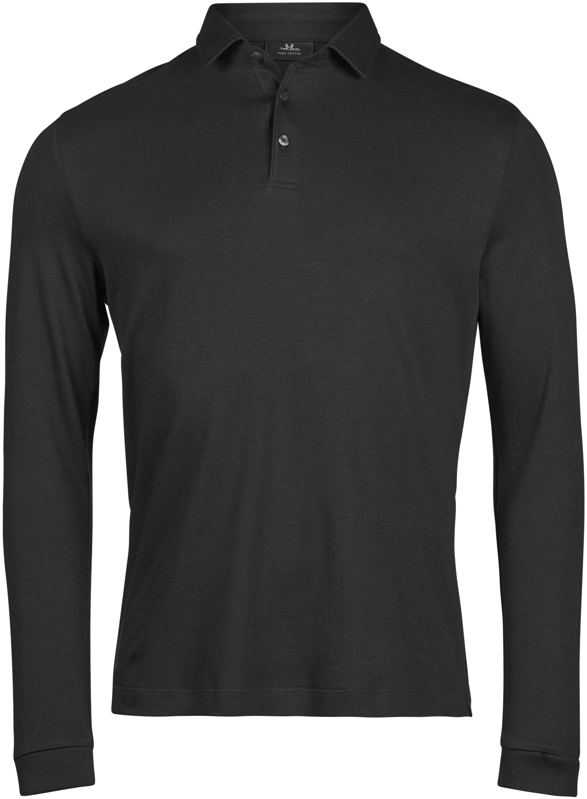 Tee Jays Tee Jays 1442 Pima Cotton Long Sleeve Polo in Black