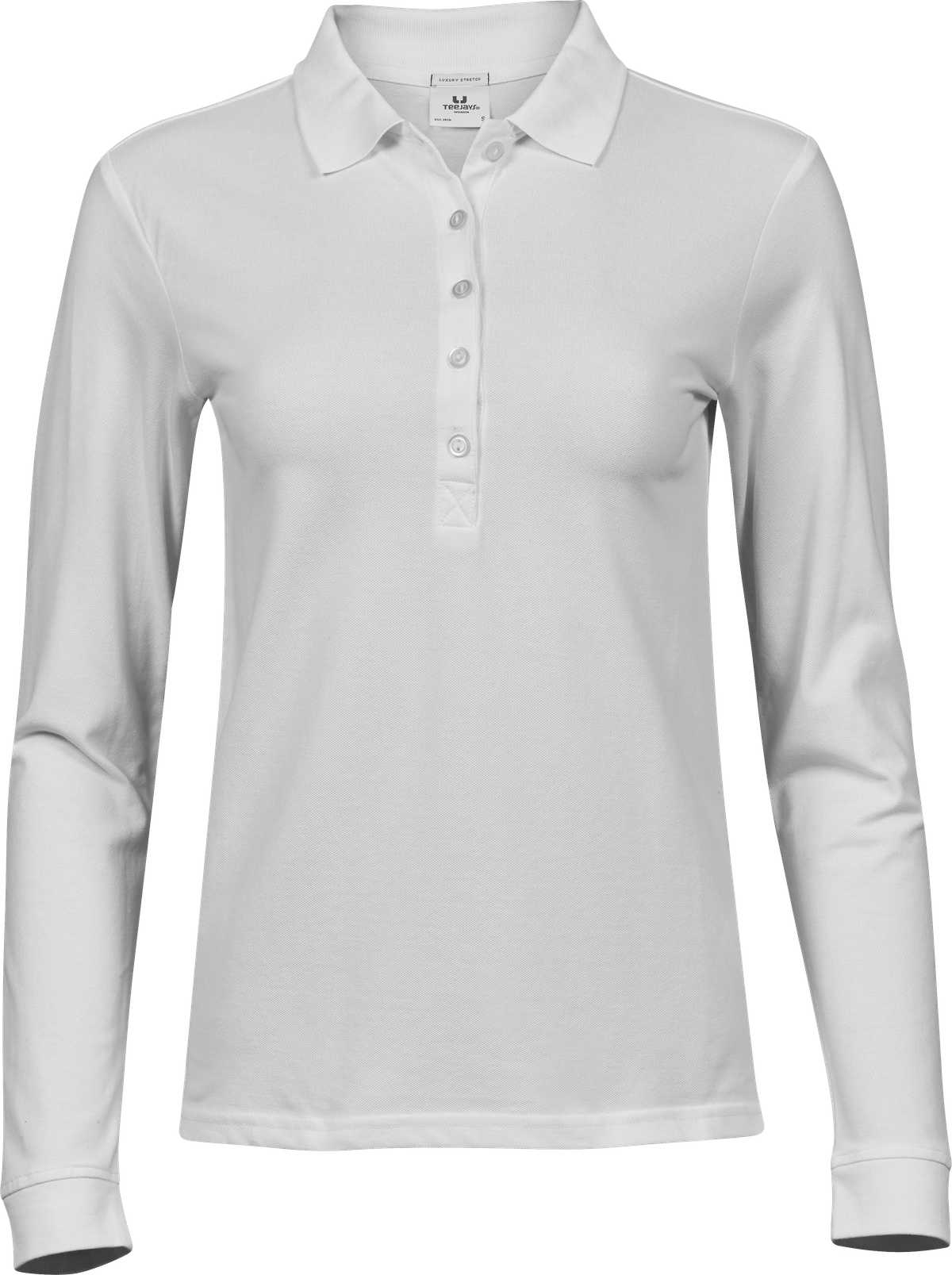 Tee Jays Tee Jays 146 Women's Luxury Stretch Long Sleeve Polo in White